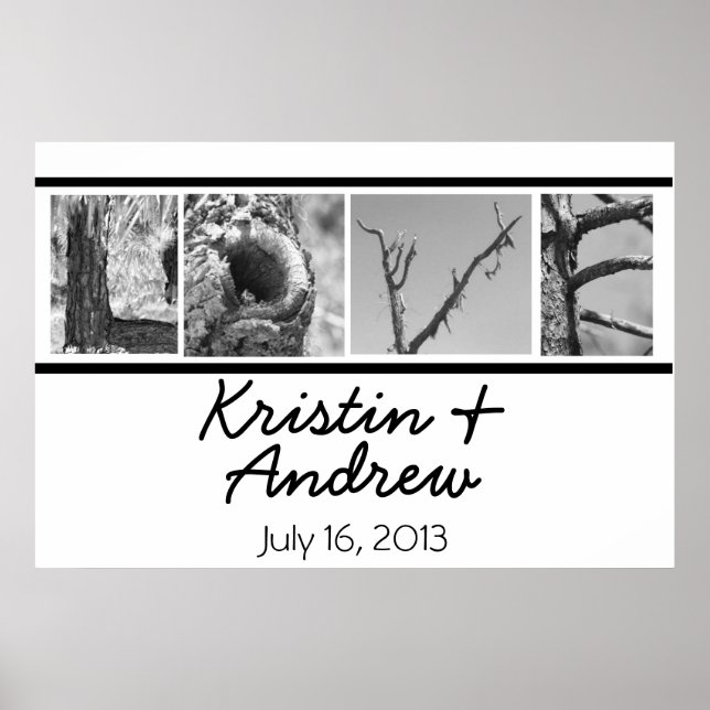 Personalisiertes Poster Einzigartiges Hochzeitsges (Vorne)