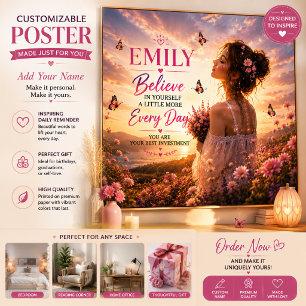 Personalisiertes Poster, Inspiration für Frauen Poster