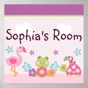 Personalisiertes Poster Tropischer Garten