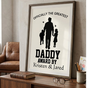 Personalisiertes Poster zum größten Vater-Preis
