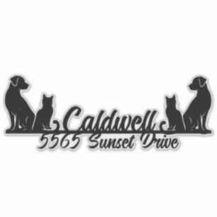 Personalisiertes Postfach für Katzen und Hunde Aufkleber