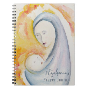 Personalisiertes Prachtjournal Madonna und Kinderk Notizblock