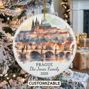 Personalisiertes Prager Ornament, Geschenk der Tsc Keramik Ornament