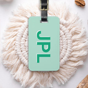 Personalisiertes Preppy-Anfangsmonogramm Gepäckanhänger