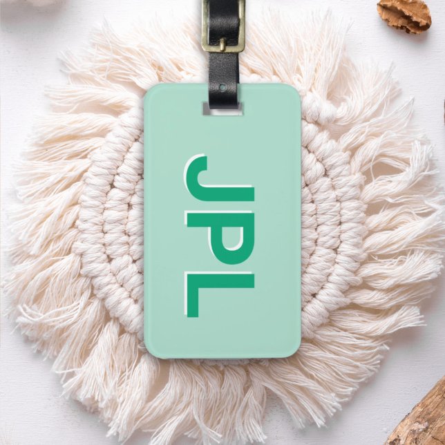 Personalisiertes Preppy-Anfangsmonogramm Gepäckanhänger (Von Creator hochgeladen)