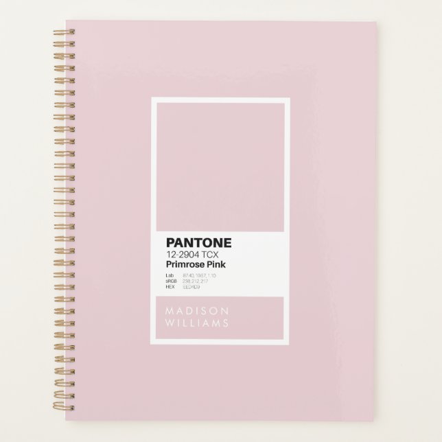Personalisiertes Primrose Pink-Notebook | Individu Planer (Vorderseite)