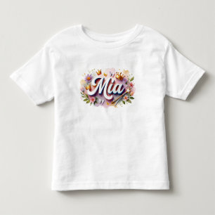 Personalisiertes Prinzessinnen-Blumen-Kinder-T-Shi Kleinkind T-shirt