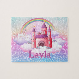Personalisiertes Prinzessinnen-Schloss-Kinder-Name Puzzle