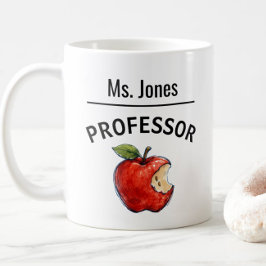 Personalisiertes PROFESSOR Name Apfelgeschenk Kaffeetasse