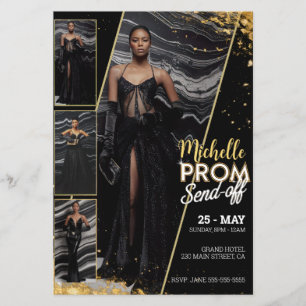 Personalisiertes PROM SEND-OFF Foto Glamour Fashio Flyer