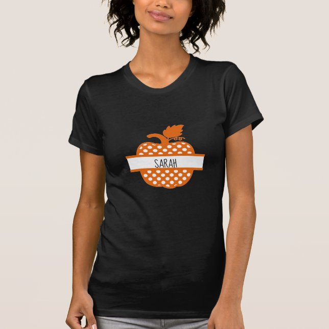Personalisiertes Pumpkin-Erntedesign T-Shirt (Vorderseite)