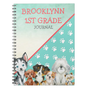 Personalisiertes Puppy Dog Journal & Notebook Notizblock
