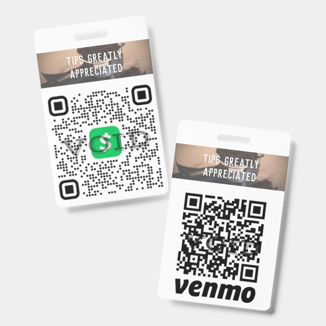 Personalisiertes QR-Code-Abzeichen für bargeldlose Ausweis (Vorder- & Rückseite)
