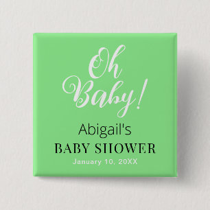 Personalisiertes Quadrat-Button-Design für Baby Sh Button