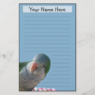 Personalisiertes Quäkerparakeet-Briefpapier Briefpapier