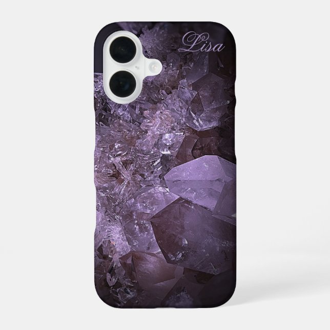 Personalisiertes Quarz-Kristall-robustes iPhone-Ca iPhone 16 Hülle (Rückseite)