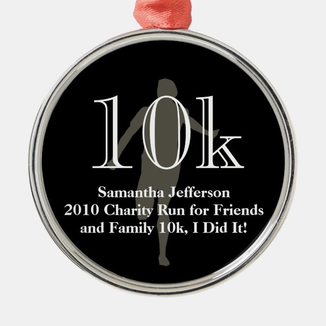 Personalisiertes Querfeldeinandenken des Ornament Aus Metall (Vorne)