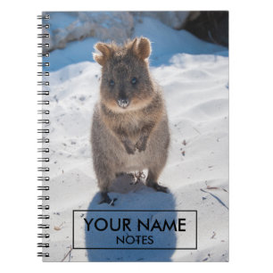 Personalisiertes Quokka am Strand Notizblock