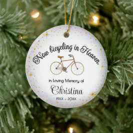 Personalisiertes Radfahrer-Erinnerungsornament Keramik Ornament