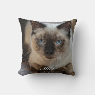 Personalisiertes Ragdoll-Katzenfoto und Name Kissen