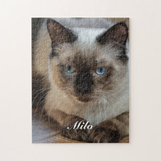 Personalisiertes Ragdoll-Katzenfoto und Name Puzzle