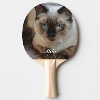 Personalisiertes Ragdoll-Katzenfoto und Name Tischtennis Schläger