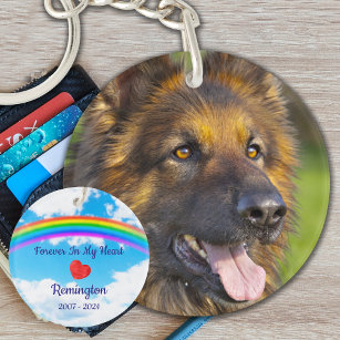 Personalisiertes Rainbow Bridge-Hund-Foto Schlüsselanhänger