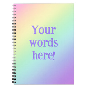 Personalisiertes Rainbow-Gradient-Notebook Notizblock