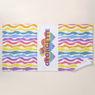 Personalisiertes Rainbow Hefe Beach Handtuch