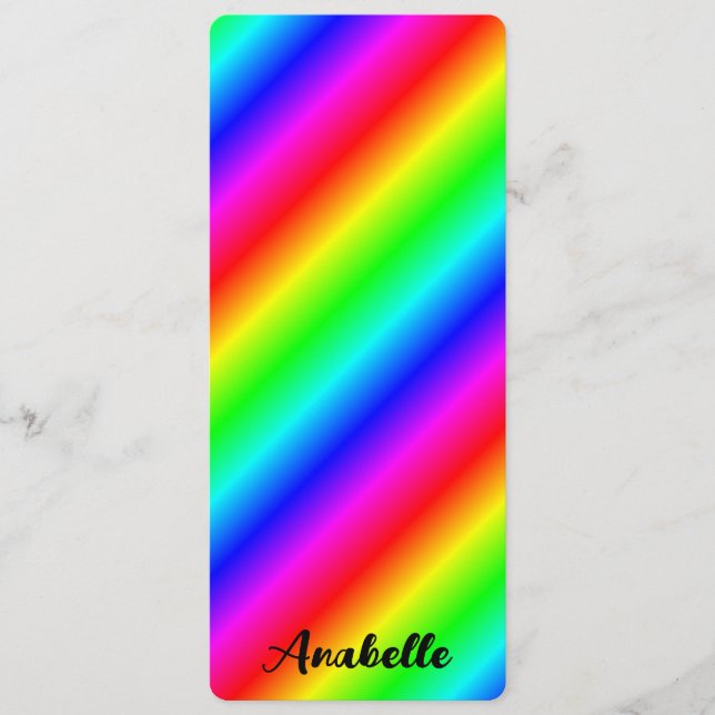 Personalisiertes Rainbow-Lesezeichen (Vorderseite)