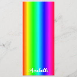 Personalisiertes Rainbow-Lesezeichen mit Name