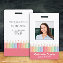 Personalisiertes Rainbow School Lehrer-ID-Abzeiche