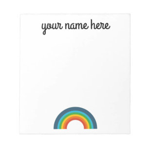 Personalisiertes Rainbow Stationer Notepad Notizblock