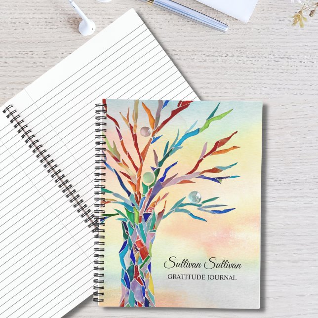 Personalisiertes Rainbow Tree Dankesblatt Notizbuch (Von Creator hochgeladen)