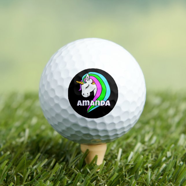 Personalisiertes Rainbow Unicorn Golfball (Insitu T-Shirt)