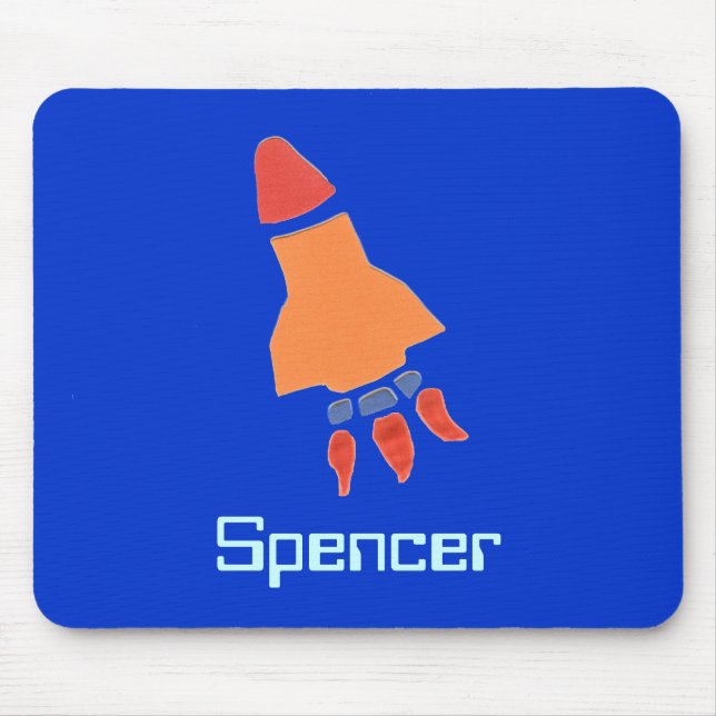 Personalisiertes Raketen-Mauspad Mousepad (Vorne)