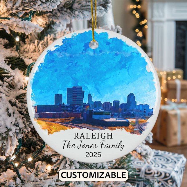 Personalisiertes Raleigh-Ornament, North Carolina Keramik Ornament (Von Creator hochgeladen)