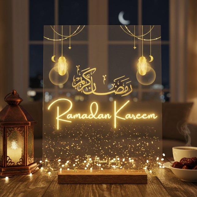 Personalisiertes Ramadan Kareem Acryl-Homedekor-Sc Acrylschild (Von Creator hochgeladen)