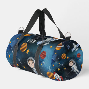 Personalisiertes Raumschiff und Astronaut Duffle Bag