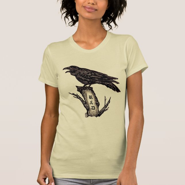 Personalisiertes Raven/Crow T-Shirt, Originalkunst T-Shirt (Vorderseite)