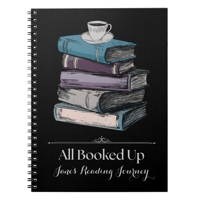 Personalisiertes Reading Journal gebucht Notizblock (Vorderseite)