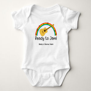 Personalisiertes 'Ready to Jam' Gitarre Baby-Body Baby Strampler