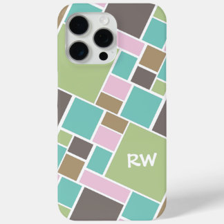 Personalisiertes Rechteck- und Quadratzmuster Case-Mate iPhone Hülle