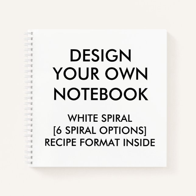 Personalisiertes RECIPE-Notebook, White Spiral Notizbuch (Vorderseite)