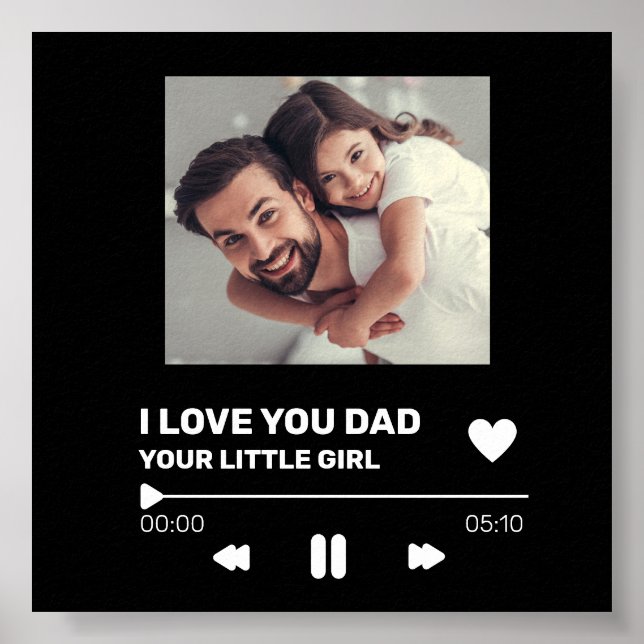 Personalisiertes Record Display-Geschenk Poster (Vorne)