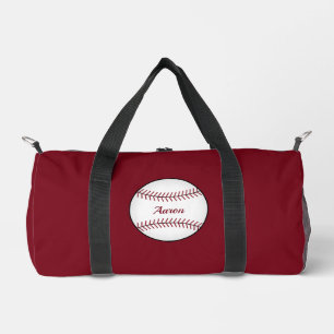Personalisiertes Red Baseball Duffel Bag Geschenk Duffle Bag