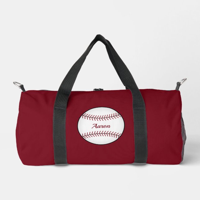 Personalisiertes Red Baseball Duffel Bag Geschenk Duffle Bag (Vorderseite)