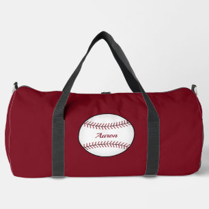 Personalisiertes Red Baseball Duffel Bag Geschenk Duffle Bag