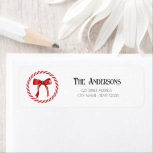 Personalisiertes Red Christmas Return-Address-Labe