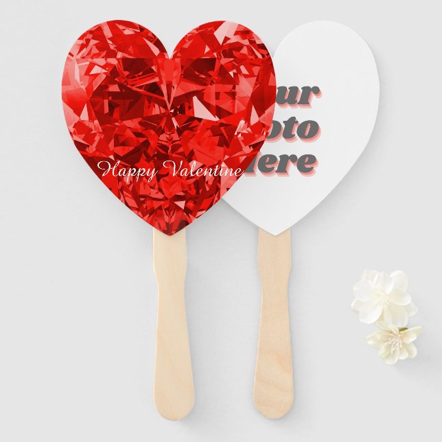 Personalisiertes Red Diamond Set der Fans Fächer (Vorne und Hinten)